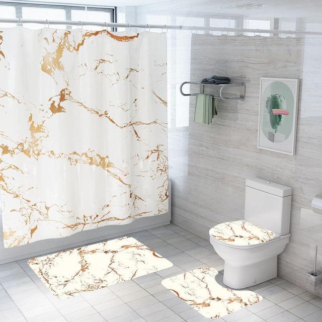 4 piece shower curtain set